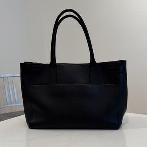 Theory Black Pebbled Leather Tote